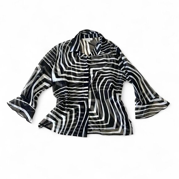Dress Barn Tops - Sheer zebra print blouse